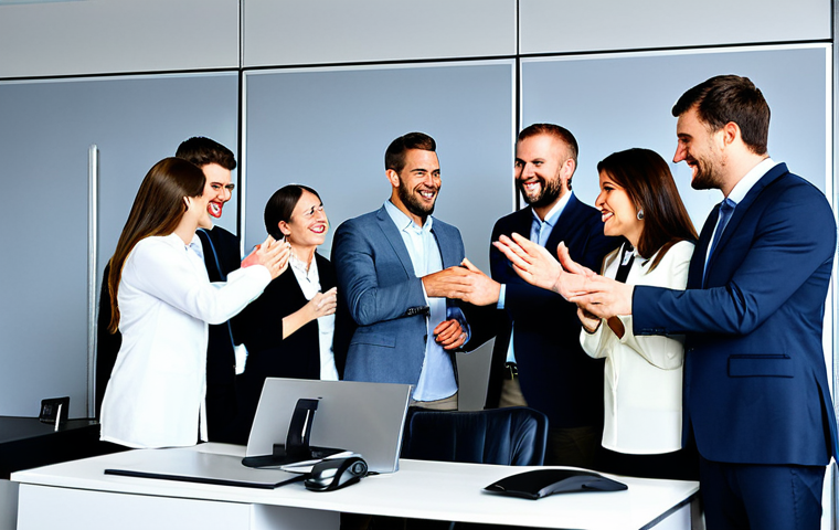 네트워크 자격증 취득 후 커리어 성공 사례 - Successful Job Interview**
A job interview scene featuring a candidate, fully clothed in business a... 네트워크 자격증 취득 후 커리어 성공 사례 - Successful Job Interview**
A job interview scene featuring a candidate, fully clothed in business a...