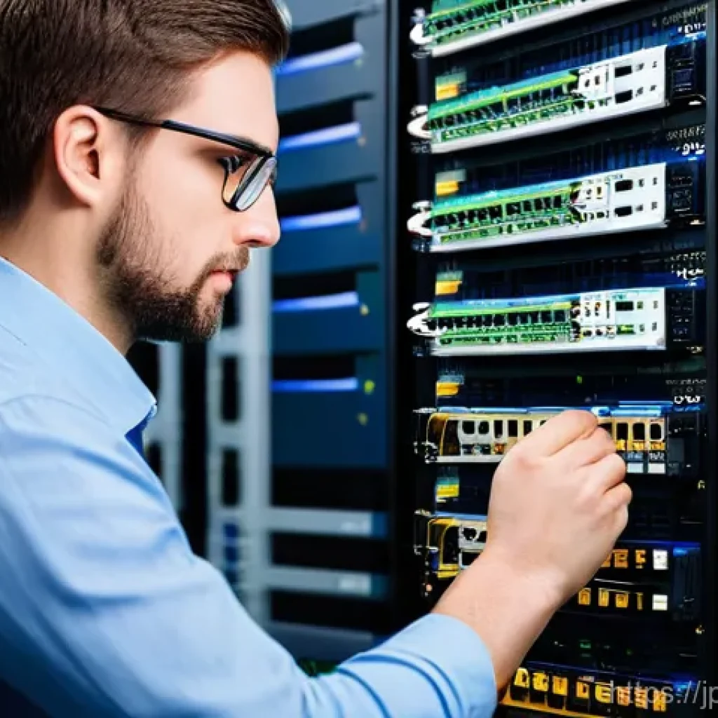 네트워크관리사 실기 과목별 주요 내용 요약 - **Prompt:** A highly skilled network engineer, appearing focused and dressed in a professional, clea...