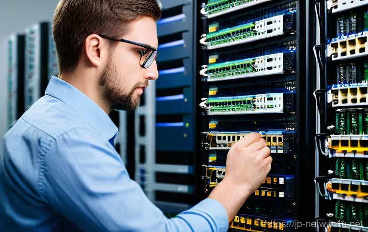 네트워크관리사 실기 과목별 주요 내용 요약 - **Prompt:** A highly skilled network engineer, appearing focused and dressed in a professional, clea...