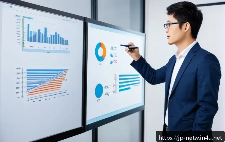 네트워크관리사 취득 후 대기업 취업 성공 사례 - A modern Japanese office scene showing a young Japanese network engineer in business casual attire, ...